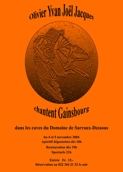 Affiche Les Têtes de Chou chantent Gainsbourg au Domaine de Sarraux-Dessous