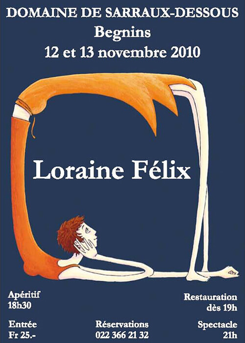 Affiche Loraine Félix au Domaine de Sarraux-Dessous
