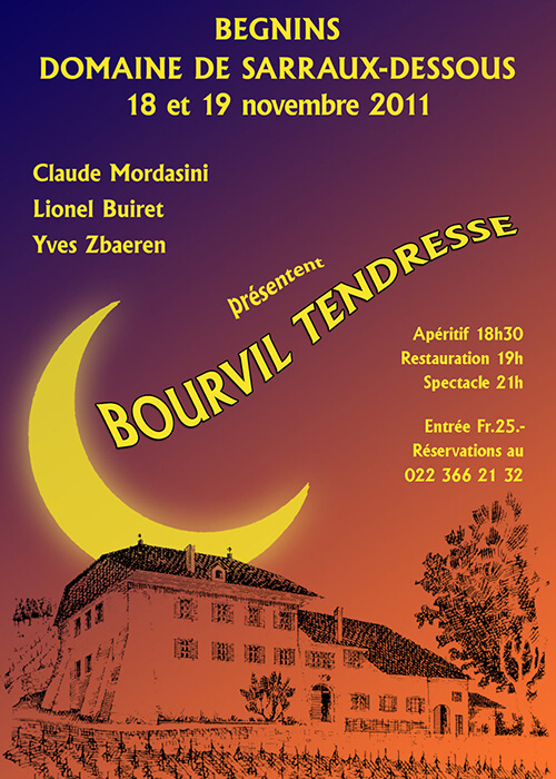 Affiche Bourvil-Tendresse au Domaine de Sarraux-Dessous