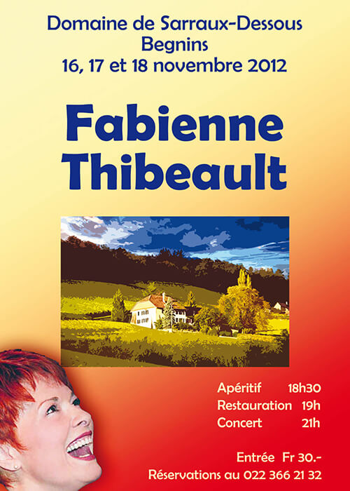 Affiche Fabienne Thibeault au Domaine de Sarraux-Dessous